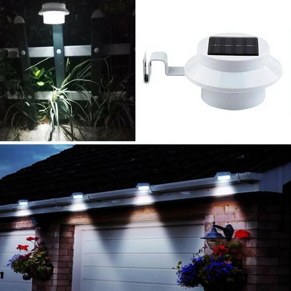LED Solar Lights Wall Light Outdoor Garden Yard Pathway Fence Lamp Waterproof - Picture 1 of 8